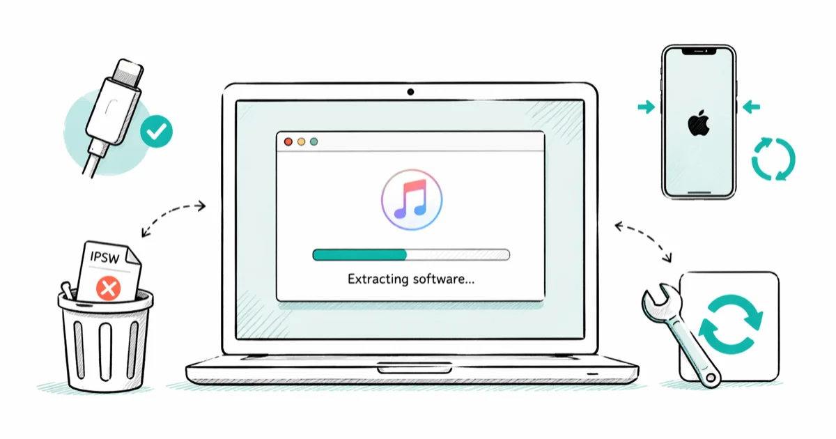 How to Fix iTunes Stuck on Extracting Software (2026) cover image