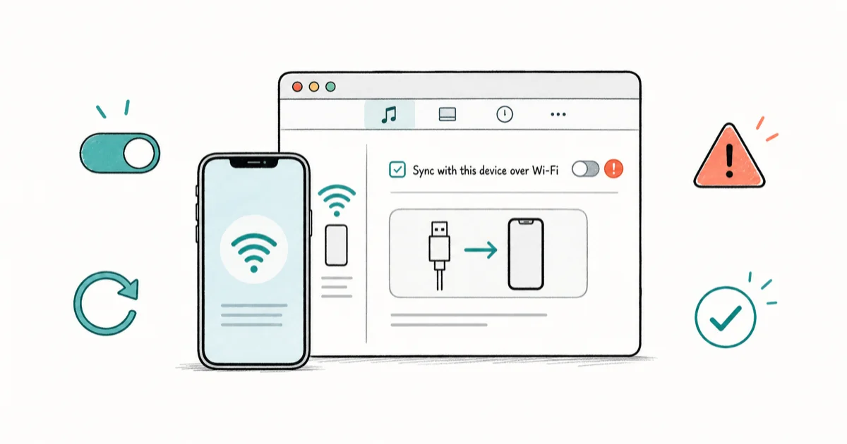 How to Fix iTunes Wi-Fi Sync Not Working in 2026 Guide cover image