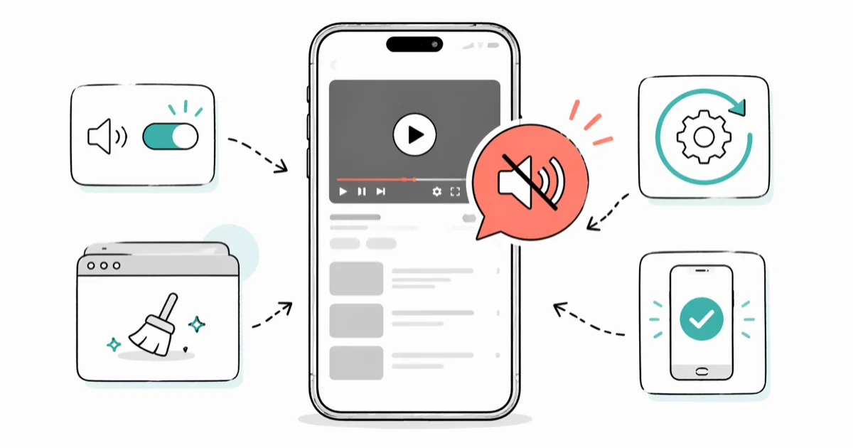 Fix No Sound on YouTube on Your Phone or PC (2026) cover image