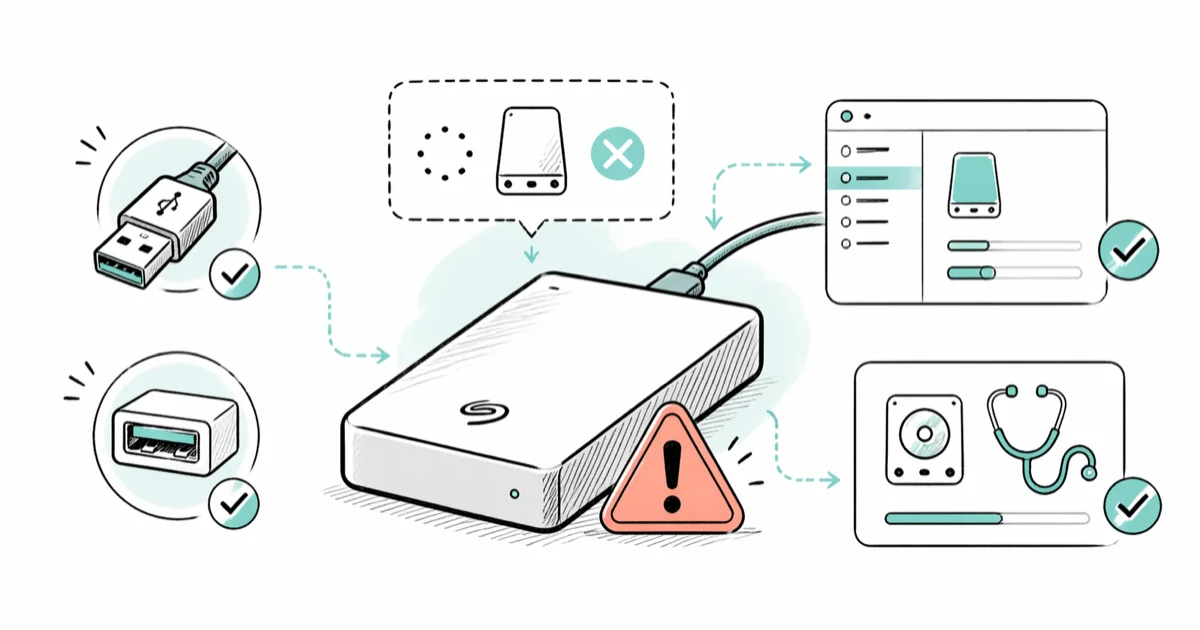 Fix Seagate External Hard Drive Not Showing Up on PC or Mac cover image