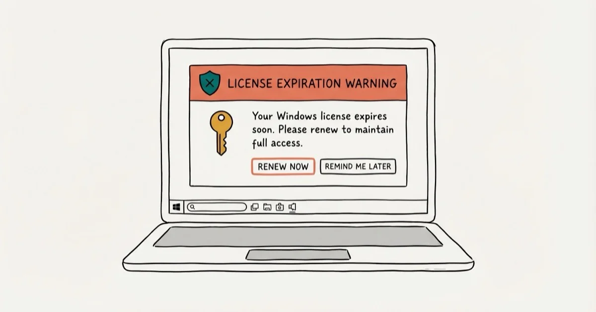 Fix "Your Windows License Will Expire Soon" (5 Methods) cover image
