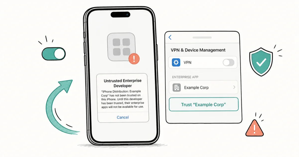 Fix "Untrusted Enterprise Developer" on iPhone (2026 Guide) cover image