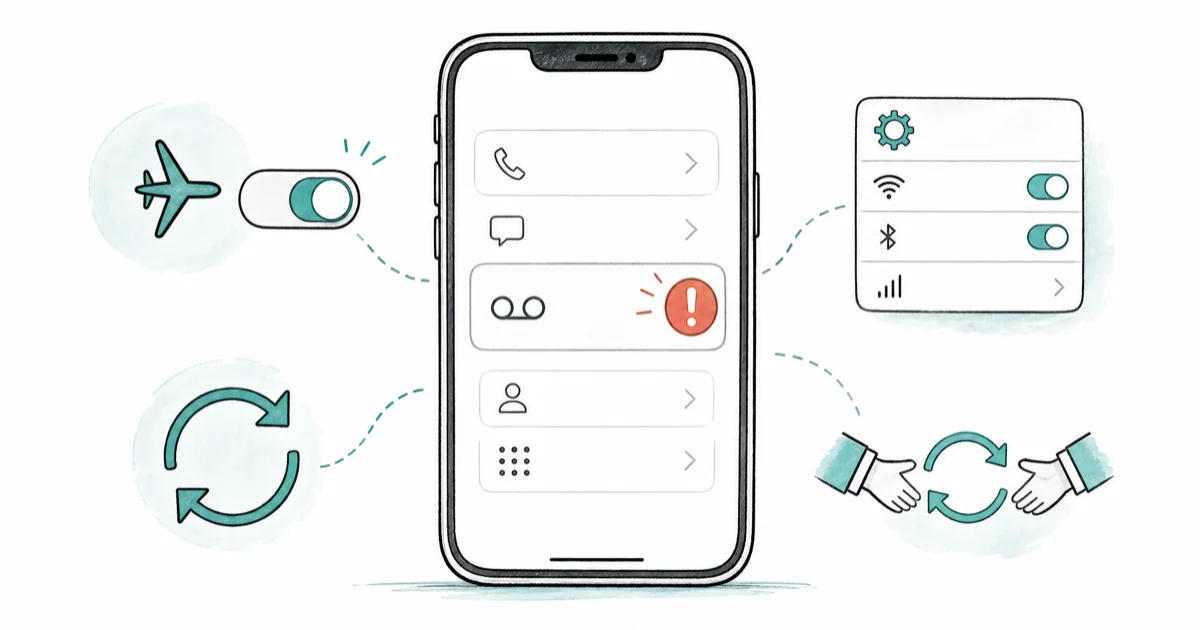 Fix Visual Voicemail Currently Unavailable on iPhone cover image