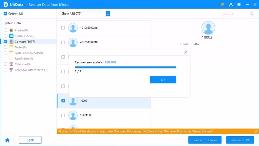 Recover WhatsApp Data via UltData