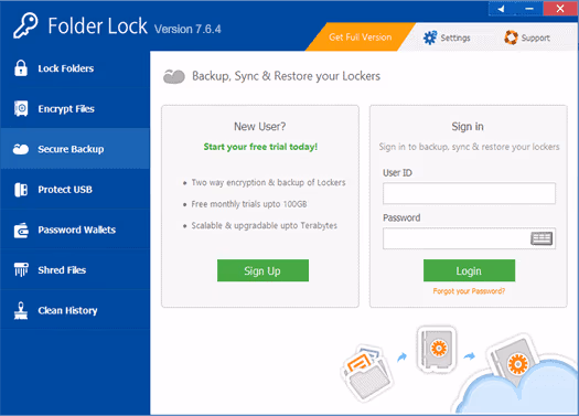 FolderLock SecureBackup