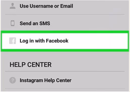 Using Facebook for Instagram Password Reset