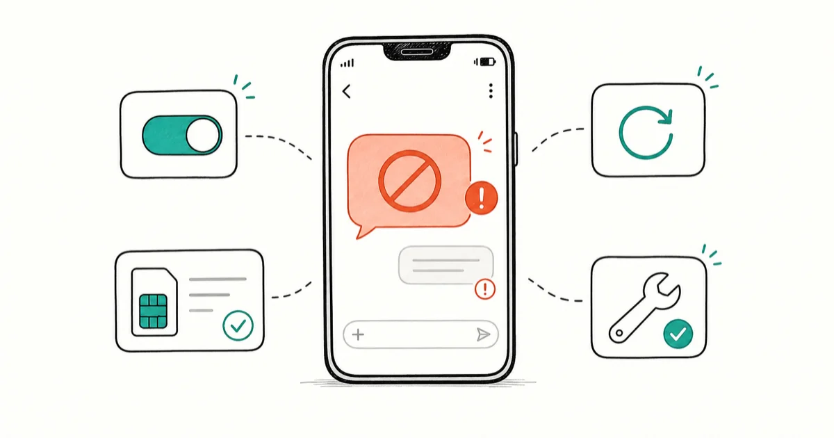 Free Msg Unable to Send Message: How to Fix SMS Blocking cover image
