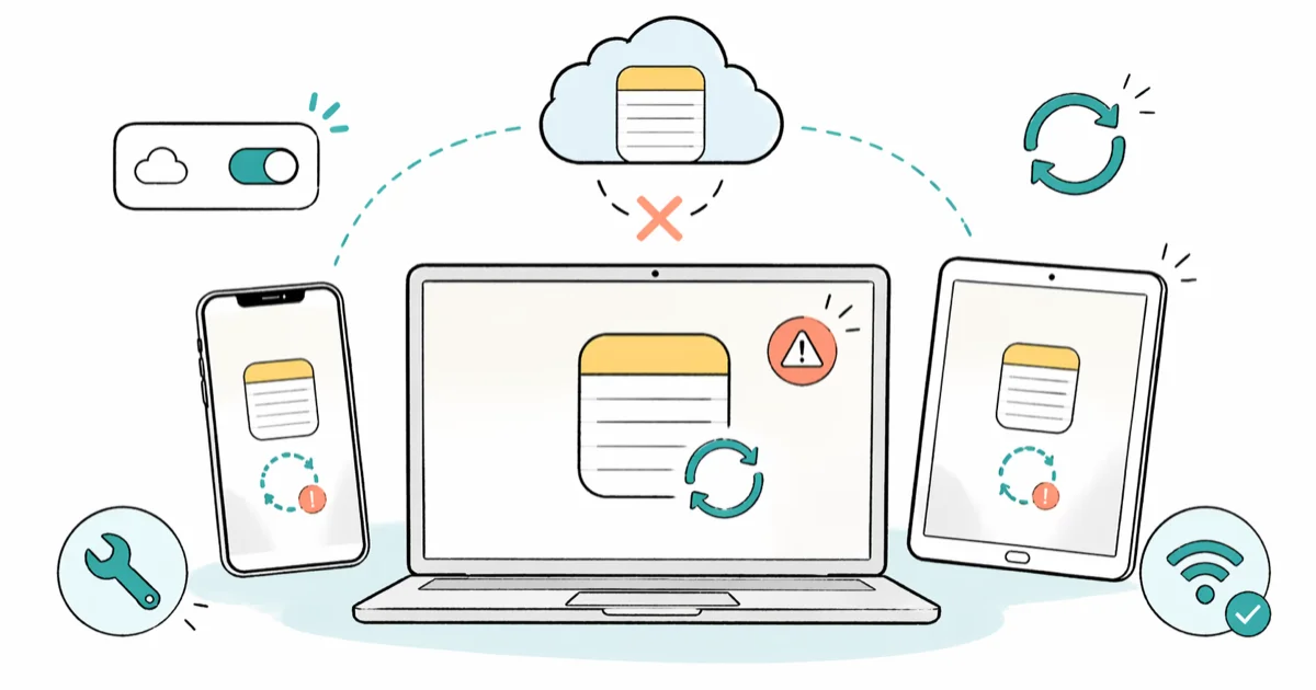 How to Fix iCloud Notes Not Syncing Across Devices cover image