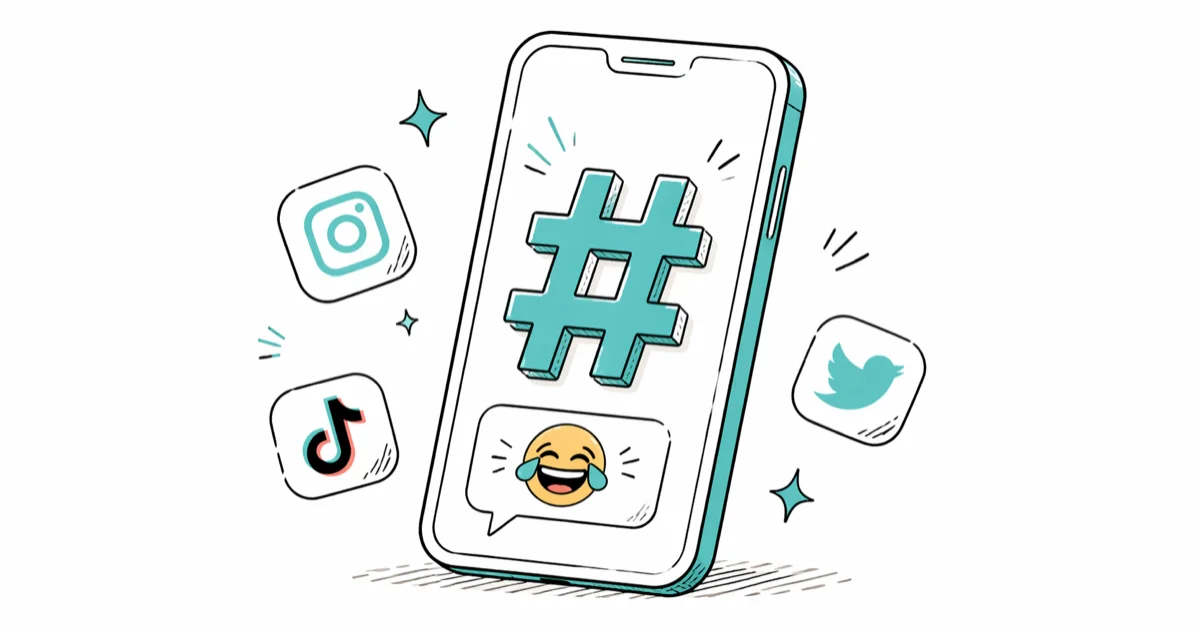 Best Funny Hashtags for Instagram, TikTok, and Twitter cover image