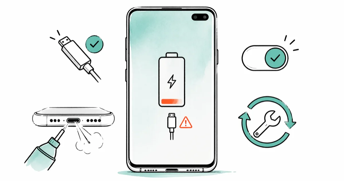 Fix Galaxy S10 Not Charging: 7 Tested Methods (2026) cover image