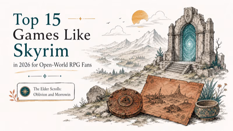 Hand-drawn illustration: The Elder Scrolls: Oblivion and Morrowind Are Worth Revisiting