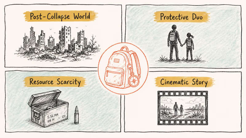 Four pillars framework diagram showing what makes a game feel like The Last of Us