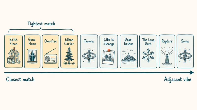 Ten narrative adventure games ranked by how closely they match Firewatch