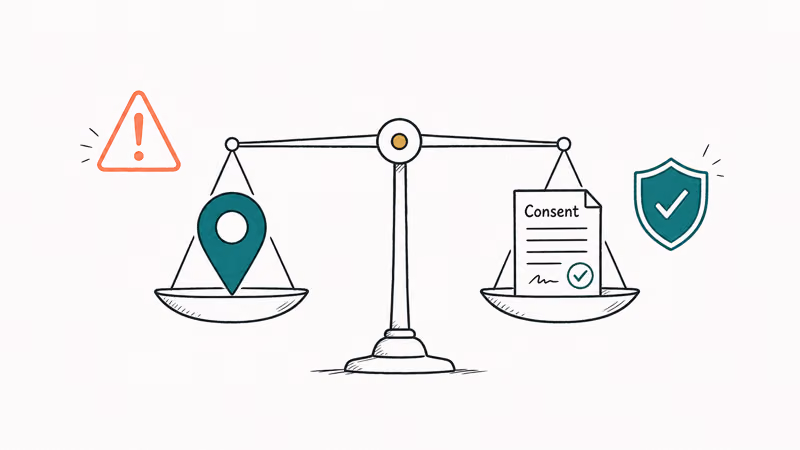 Balance scale weighing location tracking against consent and privacy rules