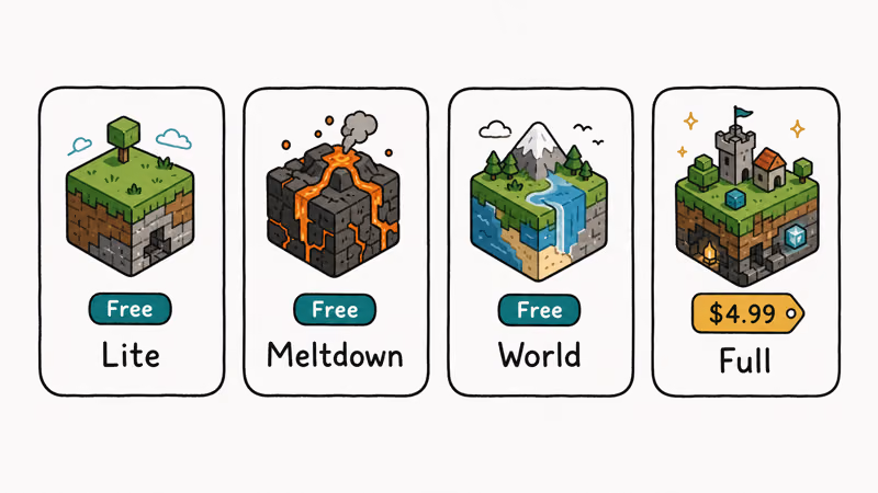 App Store tiles showing which Geometry Dash apps are free on iOS