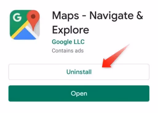 Uninstall And Reinstall Google Maps