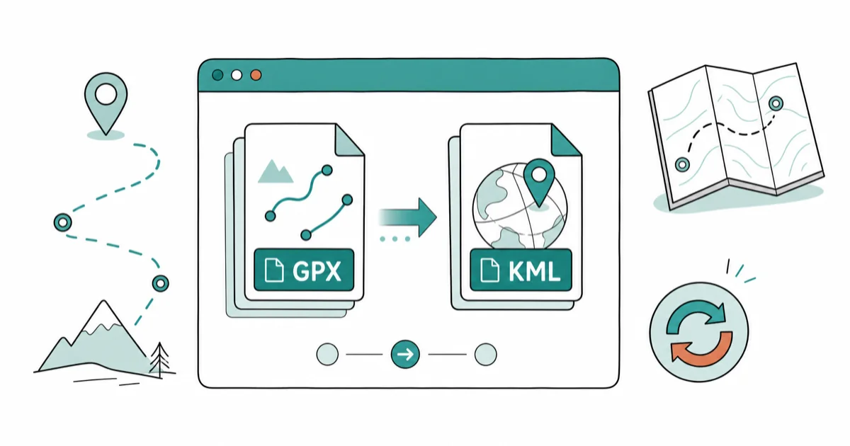 How to Convert GPX to KML: 5 Methods (GPSBabel + Online) cover image