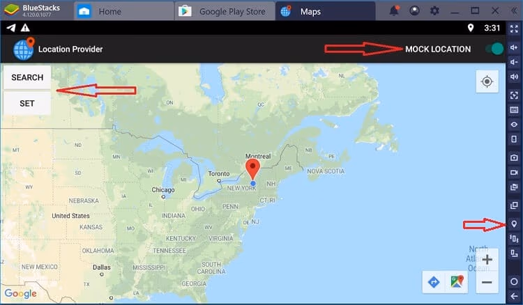 Enabling Grindr fake GPS on a computer