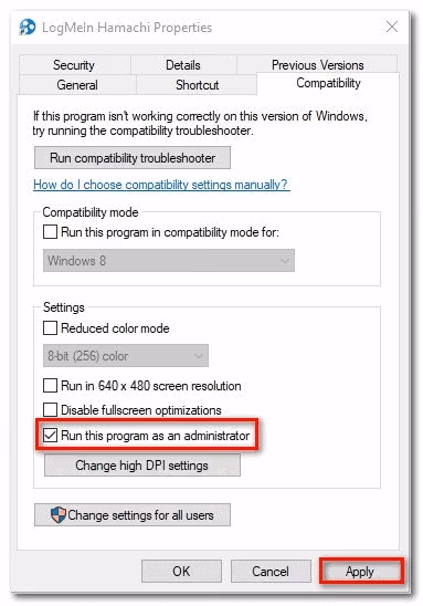 Run Hamachi as Administrator