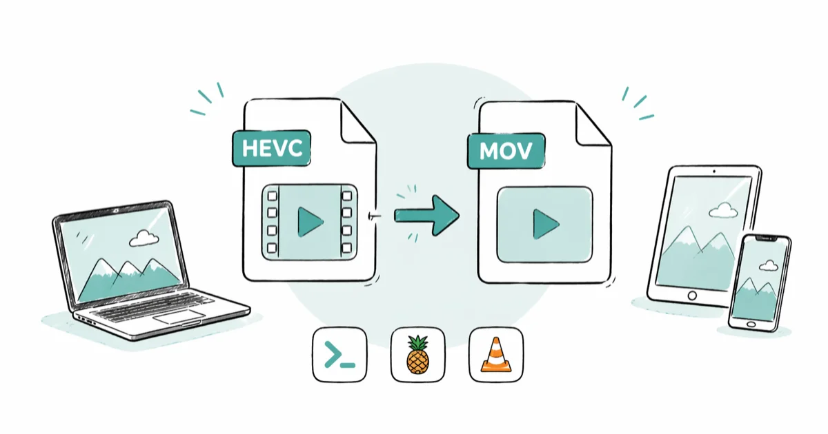 Convert HEVC to MOV on Any Device: 5 Tested Methods cover image