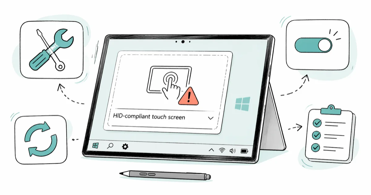 How to Fix HID-Compliant Touch Screen Missing on Windows cover image