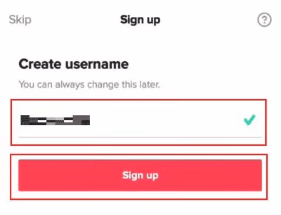 Create Username