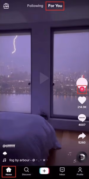 Follow Others Through "For You"