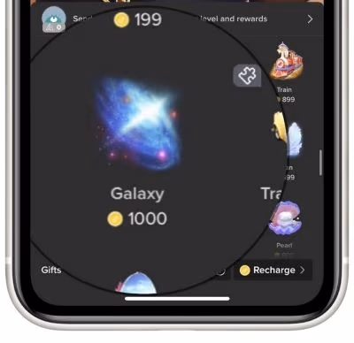 Galaxy gift in TikTok
