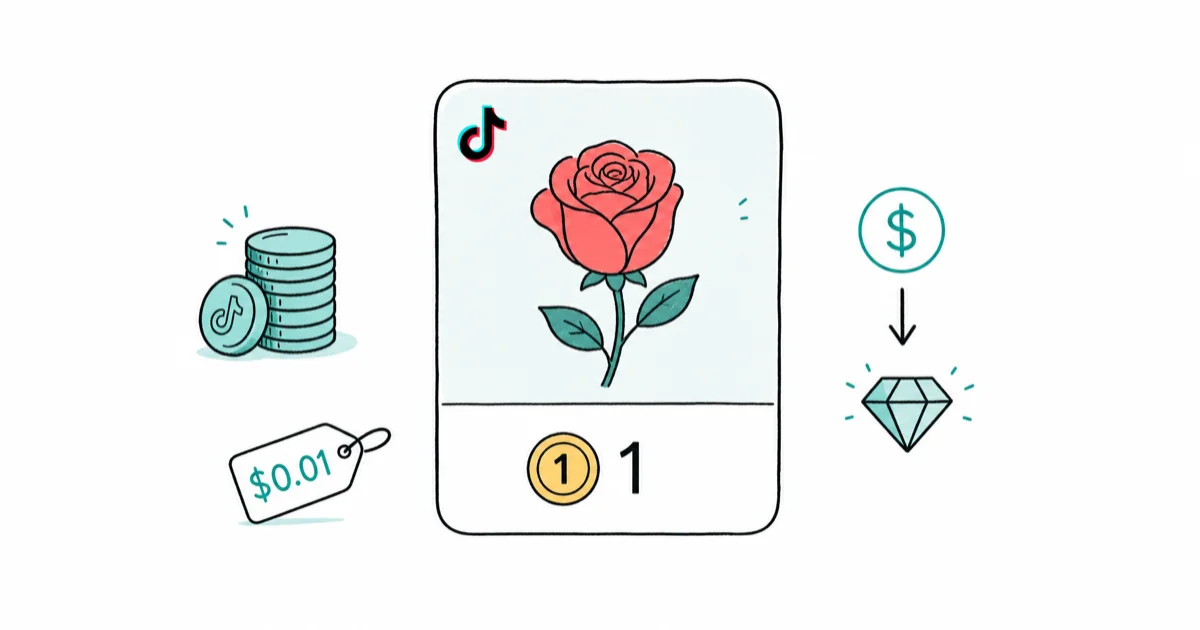 How Much Is a Rose on TikTok? Coin Price and Real USD cover image