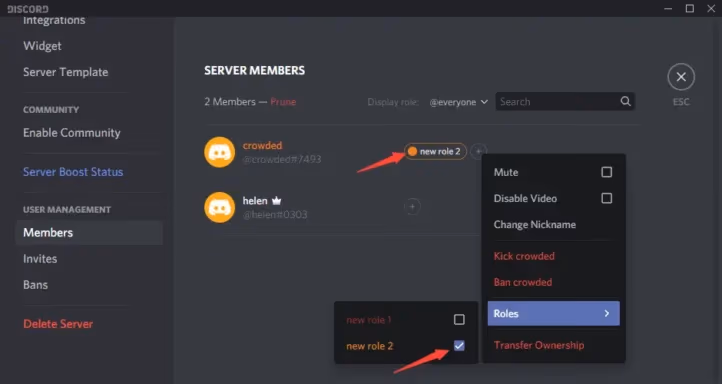 Configuring Role Permissions