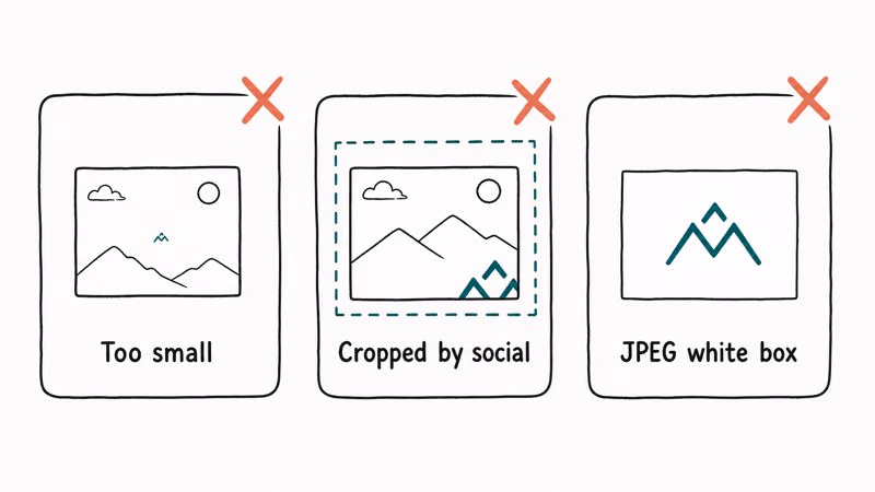 Three common watermark mistakes including too small, bad placement, and JPEG white box