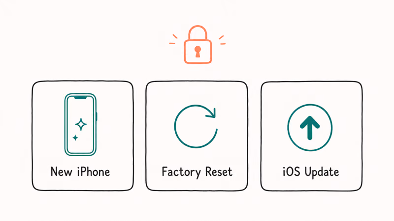 Three situations that trigger the approve this iPhone prompt on a new device