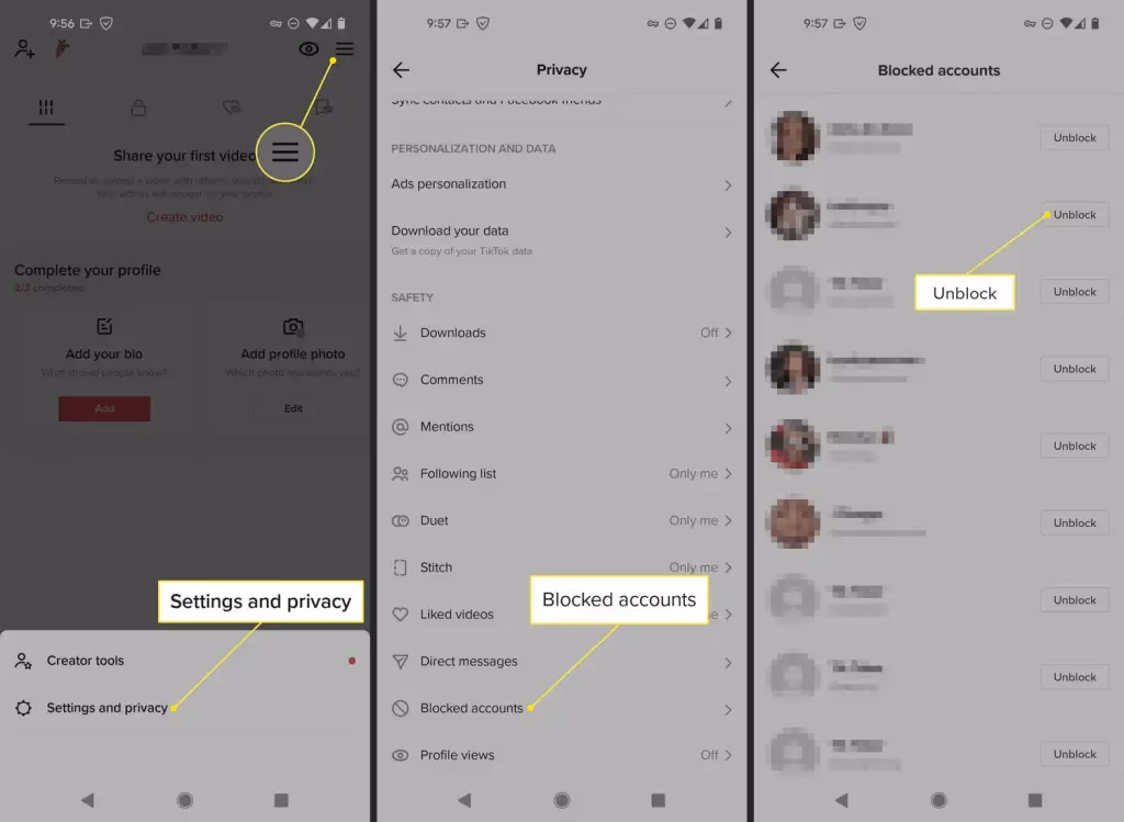 How To Unblock Someone On Tiktok