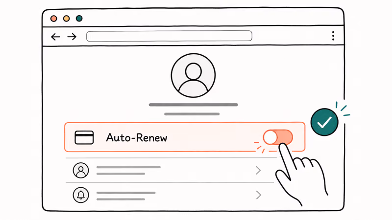 Auto-Renew toggle switched off on an OnlyFans creator profile billing section