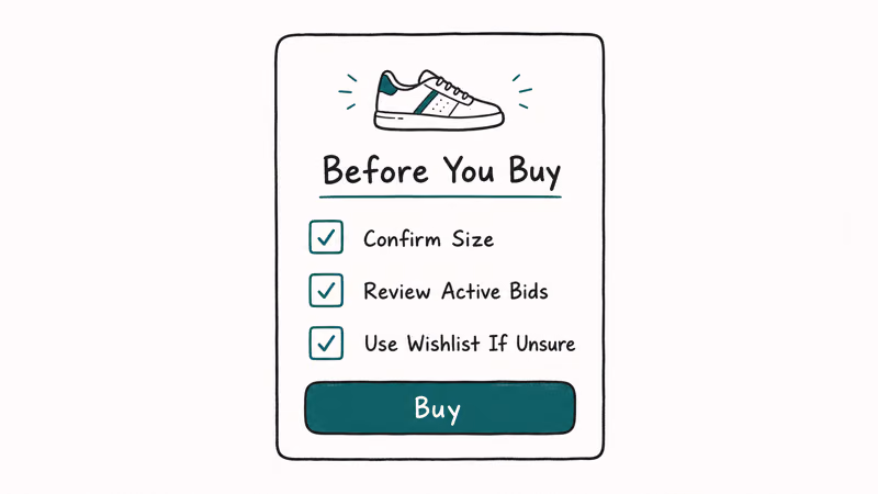 Pre-purchase checklist to run before tapping buy and avoid a StockX cancellation
