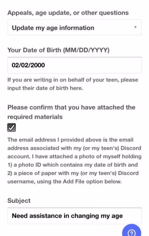 Enter the Date of Birth