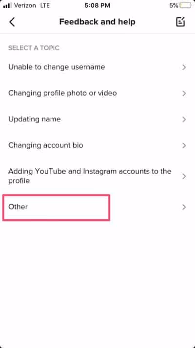 Select the option called "Other."
