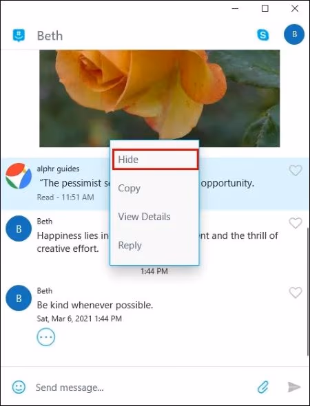 how to delete Groupme messages on PC