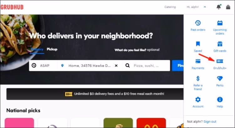 Grubhub +