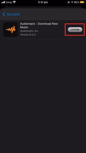 Unhide Hidden Purchases