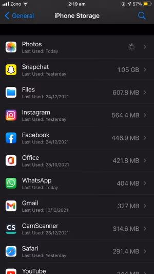 Select the App to Delete