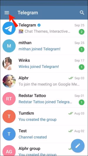 Click on the three sleeping bars icon