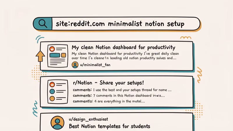 Google search with site reddit operator showing Reddit posts and user profile results
