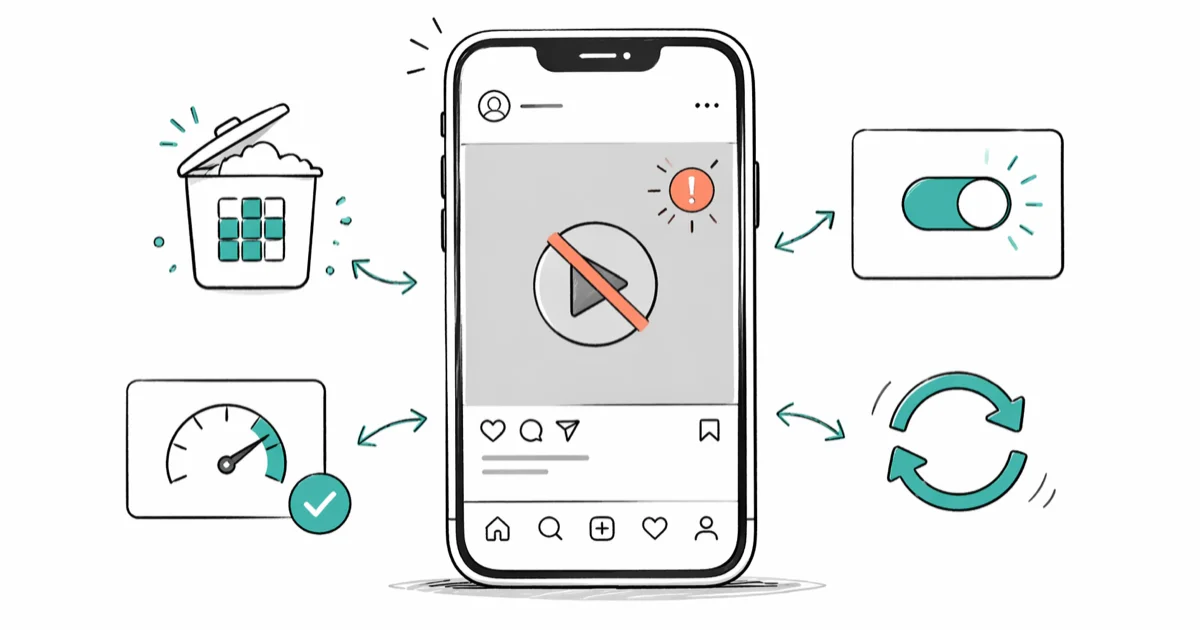 How to Fix Instagram Videos Not Playing: 9 Tested Methods cover image