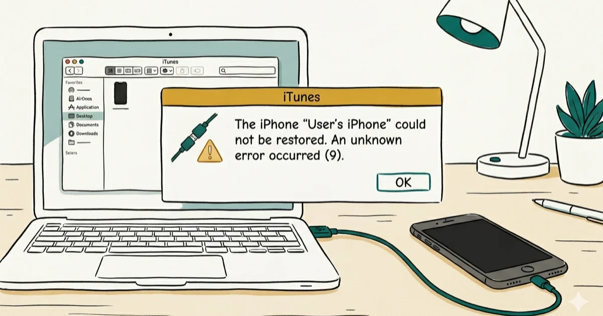 How to Fix iPhone Error 9 in iTunes or Finder (2026) cover image