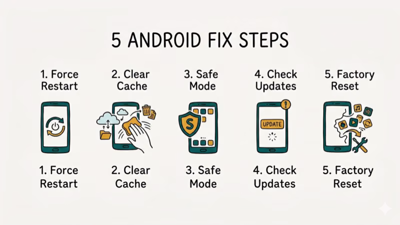 Five proven fixes for process system not responding on Android devices