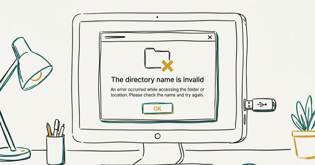 Fix 'The Directory Name Is Invalid' Error on Windows (2026) cover image