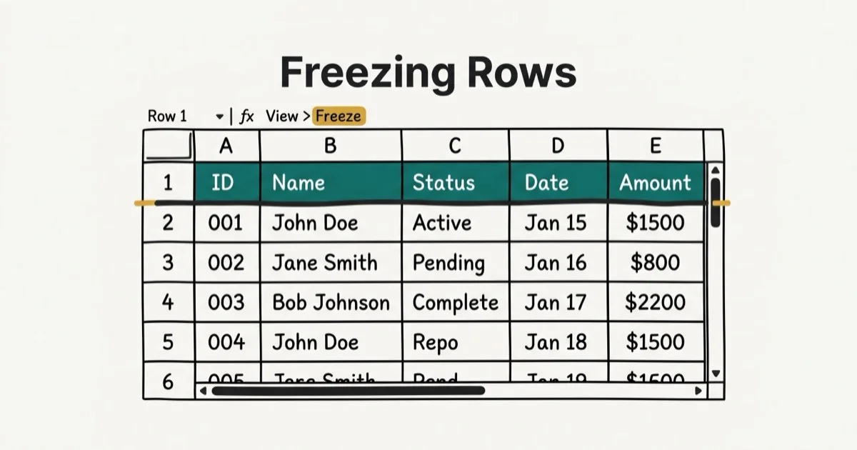 How to Freeze a Row in Google Sheets (Desktop + Mobile) cover image