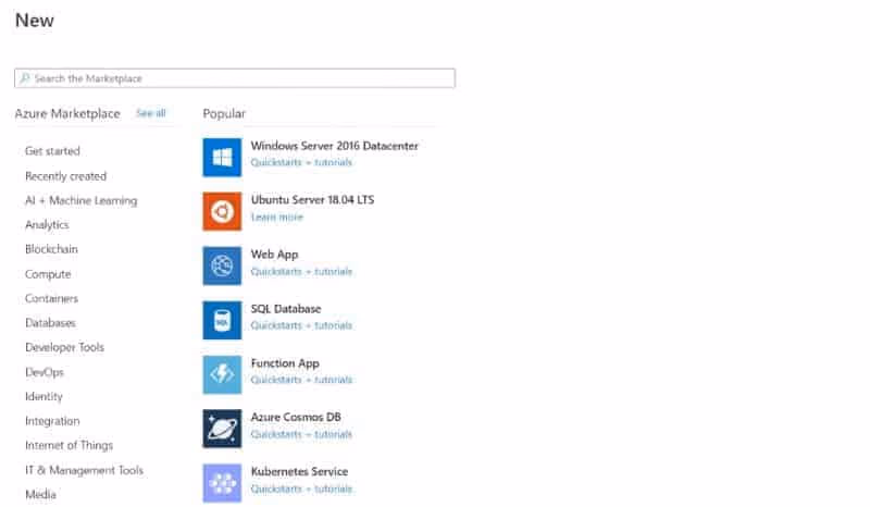 tap on the Windows Server