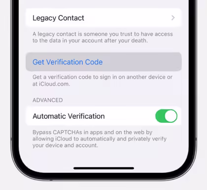 Get Verification Code